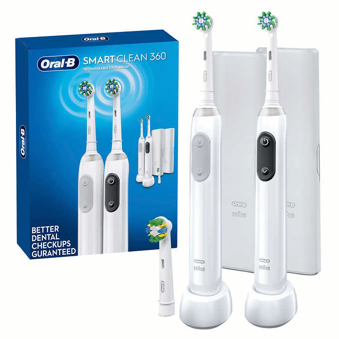 Oral B Smart Clean 360 Rechargeable Electric Toothbrush 2 Pack 充電式電動牙刷 一套2件裝 必買站 Bidbuy4u 