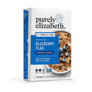*勁減*Purely Elizabeth Superfood Oatmeal With Prebiotic Fiber – Blueberry Flax 超級食物燕麥片 含益生元纖維 – 藍莓亞麻籽味 (6小包) 9.12oz / 258g
